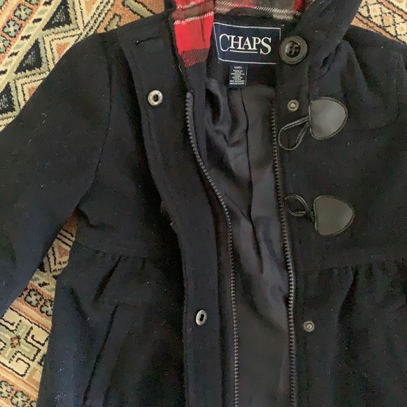 ❤️ SOLD ❤️ Toggled and Hooded Navy Girls Coat - Picture 4 of 6